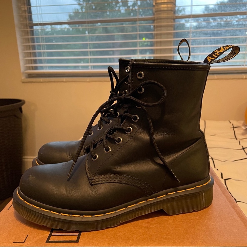 Dr. Martens Women's 1460 Black Nappa Combat Boot